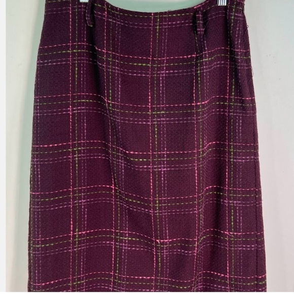 Evan Picone Dresses & Skirts - Vintage Tweed Maroon Purple Pencil Skirt